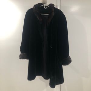 Extra warm faux fur coat